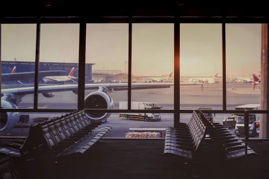 Vue d’aéroport pour transfert taxi Lyon Saint-Exupéry fiable